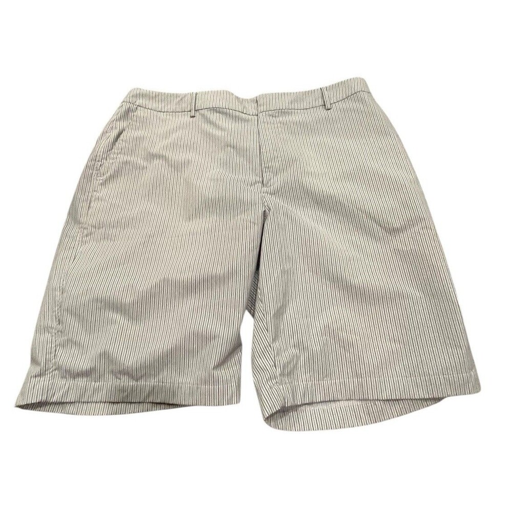Under Armour Men's Shorts 40 Striped Gray Polyester Blend Zip Lightweight